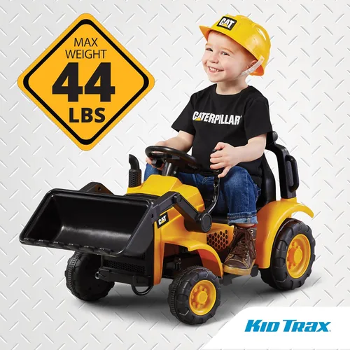Miniatura 7 de Kid Trax - Juguete de montar CAT Frontloader para niños, de 18 a 36 meses, peso máximo de 44 libras, sistema de conducción con botón de fácil