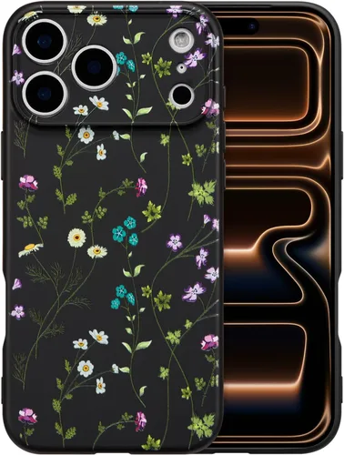 Miniatura 105 de RALEAVO Funda Floral para iPhone 12, Cubierta de Silicona Líquida con Bonito Patrón de Rama de Flores para Niñas y Mujeres, Funda Protectora de Goma