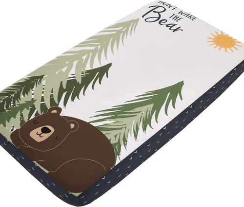 Miniatura 6 de NoJo Jungle Gym - Sábana bajera ajustable para cuna, color verde, marrón y gris, 100% algodón, para habitación de bebé, gris, verde, blanco, marrón