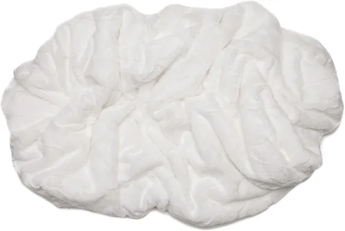 Miniatura 9 de Chanasya Manta de piel sintética de lobo de alta calidad, suave, mullida y sherpa, para cama o sofá, 50 x 65 pulgadas, color blanco