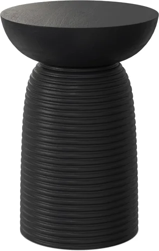 Miniatura 21 de SIMPLIHOME Boyd - Mesa auxiliar redonda de madera de mango maciza de 13 pulgadas de ancho x 18 pulgadas de alto, mesa de noche contemporánea hecha a