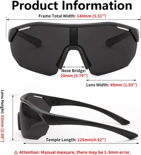 Miniatura 7 de FEISEDY Gafas de sol polarizadas béisbol marco ligero hombres mujeres deportes ciclismo sol gafas para MTB UV400 protección B0056