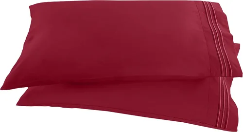 Miniatura 12 de Elegant Comfort ® Diseño de Cadena de 1500 Hilos, Calidad Egipcia de Lujo, Sedoso, Suave, Resistente a Arrugas y Decoloración, 2 Fundas de Almohada