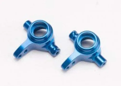 Traxxas 6837X Bloques de dirección izquierda y derecha de aluminio anodizado azul 6061-T6