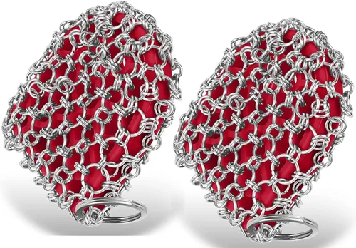 Miniatura 8 de Herda Kit de herramientas raspadoras de hierro fundido, 4 piezas de hierro fundido limpiador de sartén kit de cuidado de limpieza 316 depurador
