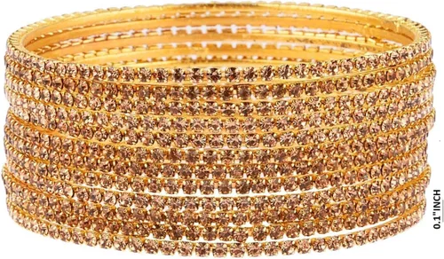 Miniatura 5 de Efulgenz Rhinestone Bangles Bracelet Indian Bangle CZ Crystal Bangles Wedding Bridal Bangles Bracelet Jewelry Bollywood Bangles for Women