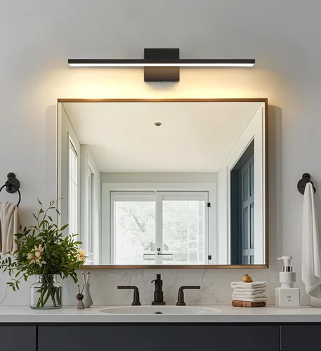 Miniatura 6 de JUSHENG Luces de Tocador Negras para Baño 5CCT Regulables Accesorios de Luces de Tocador para Baño Luz LED de Tocador Barra de Luz de Tocador 24