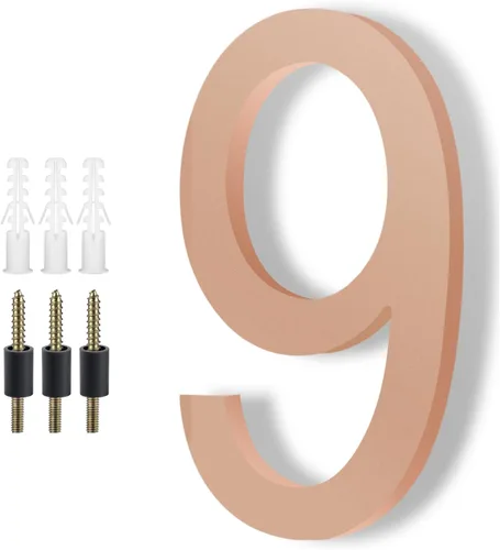 Miniatura 31 de DEWEL Números de Casa Flotantes Grandes de 8 Pulgadas para Exterior, Números de Dirección de Casa Modernos Negros para Decoración de Señalización
