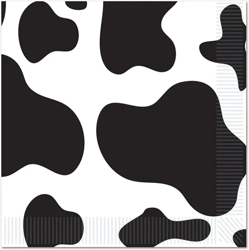 Miniatura 6 de Beistle Servilletas de bebidas con estampado de vaca para mujer, color negro, blanco, talla única (paquete de 2)
