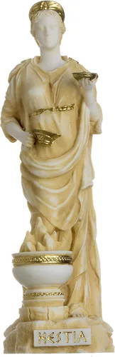 BEAUTIFUL GREEK STATUES Hestia Goddess of The Hearth, Home Family y The State Statue - Tono dorado de 6.69 pulgadas