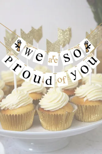 Miniatura 4 de [USA-SALES] pancarta de graduación "We are so Proud of You", decoración para fiestas de graduación, por USA-SALES