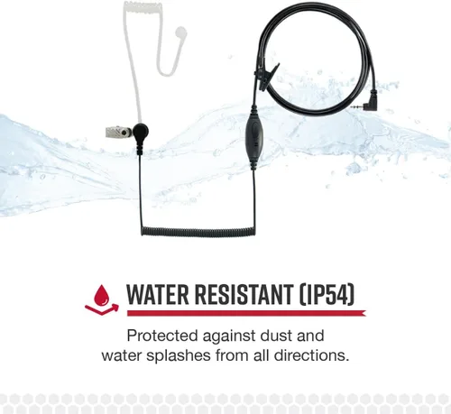 Miniatura 8 de Cobra RX680 Paquete de 2 Walkie Talkies y Auriculares de Vigilancia Compatibles Cobra GA-SV01 2P: Radios Bidireccionales Rugosas y Resistente a