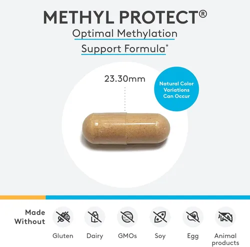 Miniatura 7 de XYMOGEN Methyl Protect - Fórmula de metilación óptima con folato de metilo, vitamina B12 (metilcobalamina b12), riboflavina + vitaminas B6