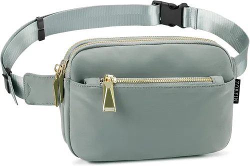 Miniatura 32 de ZORFIN Riñonera para mujeres y hombres, riñonera de moda con correa ajustable para exteriores, entrenamiento, viajes, casual, correr, senderismo