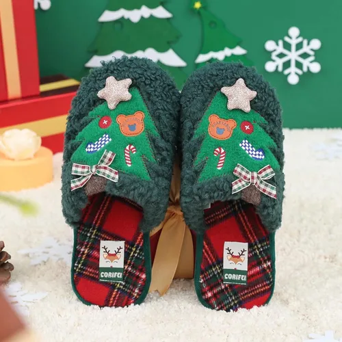 Miniatura 6 de CORIFEI Pantuflas de Navidad para invierno con soporte de arco de espuma viscoelástica y suela de goma