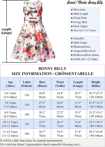 Miniatura 6 de Bonny Billy Vestidos de fiesta para niñas con estilo vintage floral