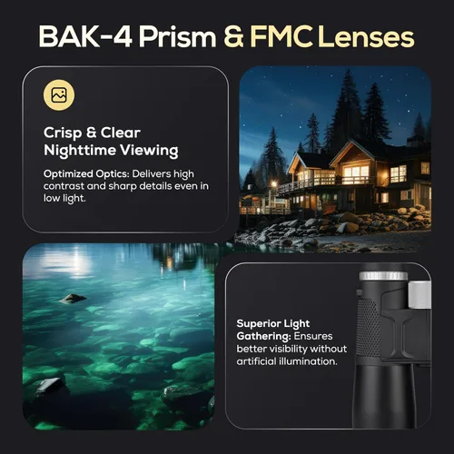 Miniatura 6 de Ultimate Outdoors Prismáticos HD de 12 x 50 para adultos – Potentes prismáticos impermeables con adaptador de teléfono y soporte de trípode Prisma