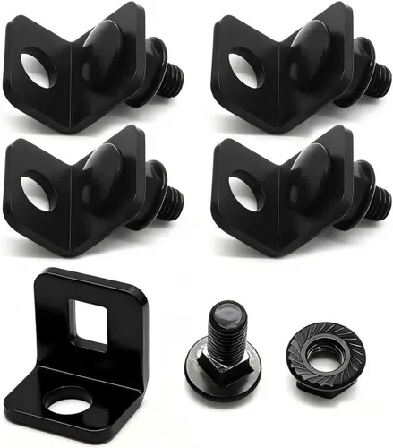 Kn-aack 7286 Sistema de pestañas de bloqueo de caja de herramientas, paquete de 5 unidades, color negro, kit de bloqueo de caja de herramientas
