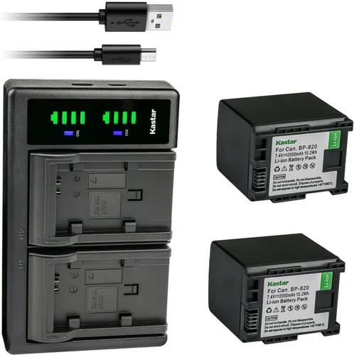 Miniatura 7 de Kastar Paquete de 4 baterías y cargador USB LTD2 compatible con Canon BP-820, Canon XA45, XA50, XA55, VIXIA HF G21, VIXIA HF G30, VIXIA HF G40