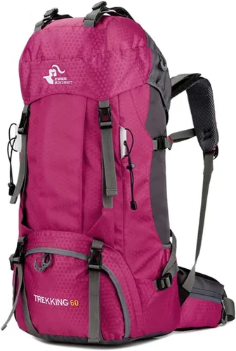Miniatura 13 de Bseash Mochila impermeable de 60 L para senderismo y campamento con cubierta para lluvia, mochila grande para deportes al aire libre, mochila