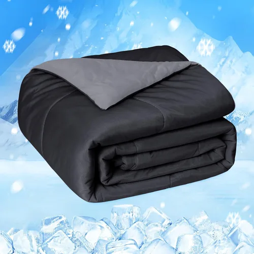 Miniatura 8 de HOMFINE Edredón refrescante para personas que duermen con calor, ambos lados Q-Max > 0.45 de fibra de enfriamiento Arc-Chill para todas