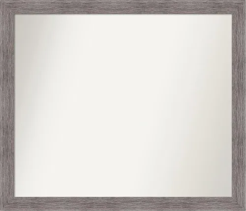 Miniatura 142 de Amanti Art Espejo de baño gris para sobre el fregadero, 31 x 48 pulgadas, espejo de tocador rectangular estrecho de color gris, marco de madera