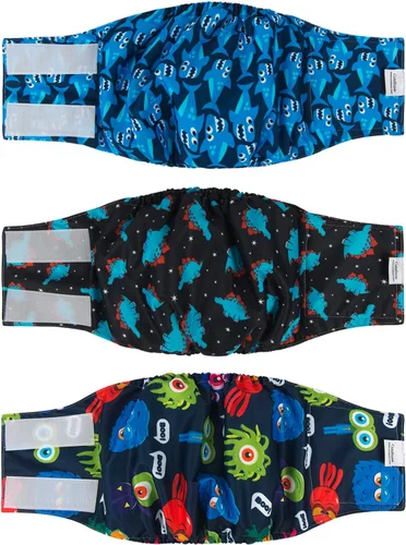 CuteBone - Pañales para perros macho, pañales lavables para perros, DM07L