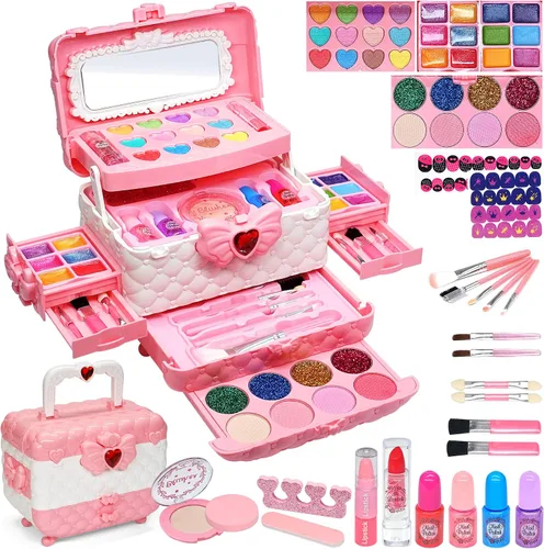 Juegos de maquillaje para niñas – Juegos de maquillaje para niñas de 3 a 4 años, kit de maquillaje de juego, maquillaje para niñas, los mejores