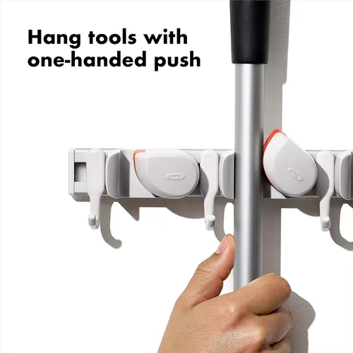 Miniatura 4 de OXO Good Grips Organizador Montado en Pared para Escoba y Fregona