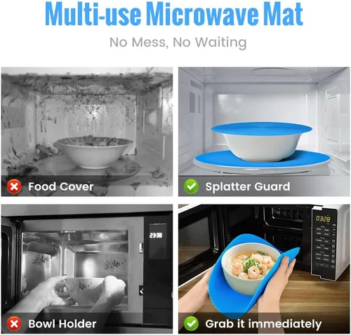 Miniatura 4 de Tapete multiuso para microondas, paquete de 3 salvamanteles, almohadilla caliente, soportes para ollas, tapete individual, soporte para utensilios