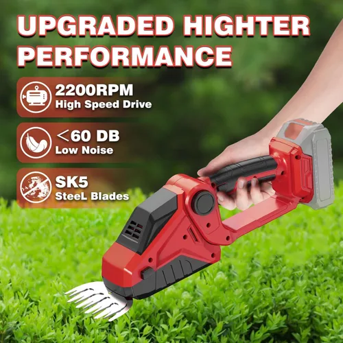 Miniatura 4 de Cortasetos inalámbrico para batería Milwaukee M18 (sin batería), mini tijeras de césped inalámbricas de 2200 RPM, cortasetos eléctrico de mano 2