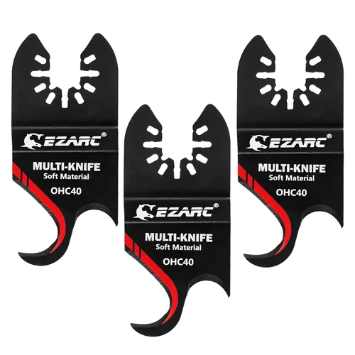 Miniatura 8 de EZARC Hojas de sierra oscilantes extralargas – 5 cuchillas multiherramienta bimetálicas con borde de arco, corte preciso para madera con clavos