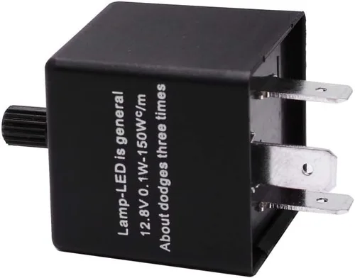 Miniatura 4 de CF13 JL-02 EP34 Relé de intermitente LED ajustable de 3 pines 12.8 V 0.1W-150W para luces de señal de giro hiperintermitente