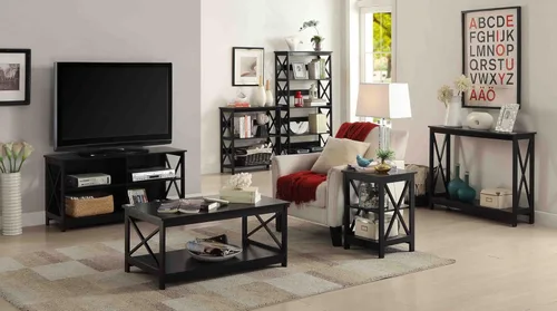 Miniatura 6 de Convenience Concepts Oxford Mesa Final de 15.75" - Mesa moderna de sala de estar con estantes de almacenamiento, mesa auxiliar de noche transicional