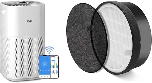LEVOIT Purificadores de aire para habitaciones grandes del hogar, cubren hasta 3175 pies cuadrados, filtro de repuesto LV-H132, prefiltro de nailon