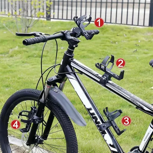 Miniatura 5 de Paquete de 2 soportes para botellas de bicicleta, soporte universal para botella de agua, soporte para botella de agua para bicicleta, cochecito
