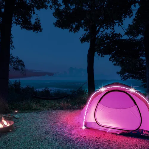 Miniatura 5 de KIKO Tira de luces LED alimentadas por pilas de 2 m, USB/funcionan con pilas, 60 LED 5050 RGB, luces LED de cumpleaños y Navidad con control remoto