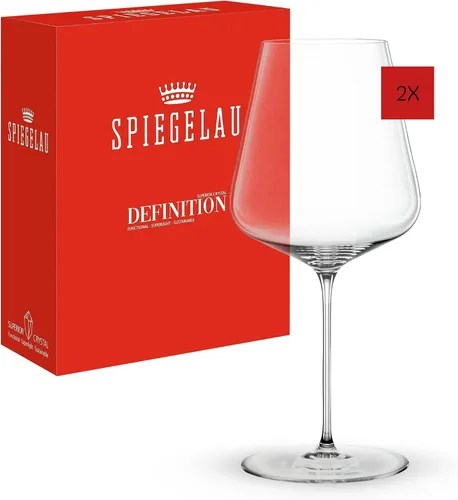 Spiegelau Definition Copas de vino burdeos, vasos transparentes para vino tinto, cristalería de tallo elegante, accesorios de bar en casa, regalos