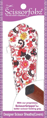 Miniatura 104 de Fundas protectoras para tijeras de diseñador, 4 unidades, tamaño surtido, diseño floral victoriano azul #4-304 Jardín floral victoriano azul