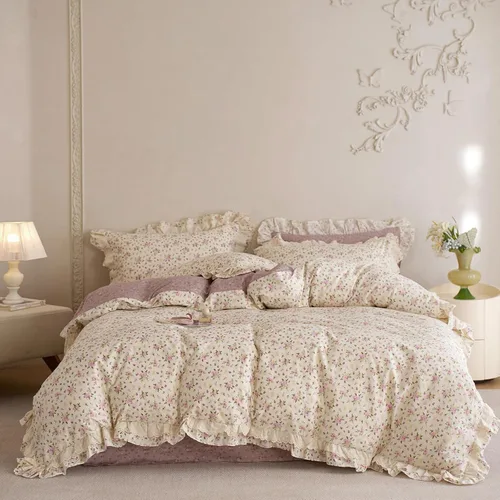 Miniatura 31 de Polka Dot Twin XL Duvet Cover Pink Zipper Twin XL Comforter Cover Cotton Double Gauze Cute Soft Duvet Cover Set with 2 Pillowcases Boho Girls