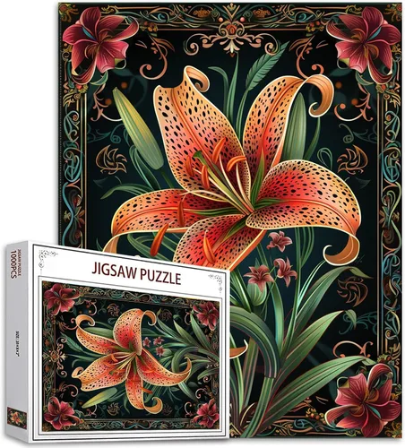 Miniatura 12 de Christal - Rompecabezas de 1000 piezas con diseño de iris blanco para adultos, con fondo celta, rompecabezas de 27 x 20 pulgadas, coloridos
