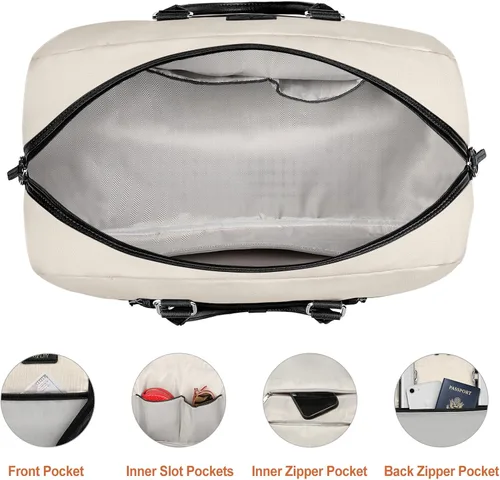 Miniatura 197 de IBFUN Bolsas de fin de semana para mujer, bolsa grande de lona para viaje, bolsa de viaje con compartimento para zapatos, 21 pulgadas, juego de 3
