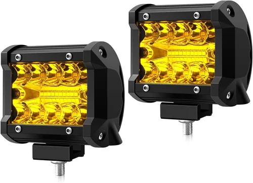 WinPower Cápsulas LED de 4 pulgadas, 120W 1200LM Haz Combinado de Inundación y Foco Barra de Luz Todoterreno Luces de Niebla para Camión Camioneta