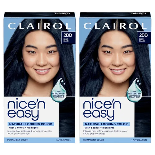 Miniatura 15 de Clairol Nice'n Easy - Tinte permanente para el cabello, color azul negro 2BB, paquete de 1 unidad 2BB Azul Negro