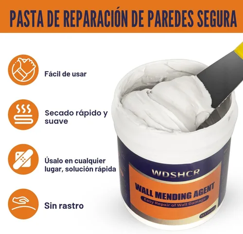 Miniatura 2 de Kit de reparación de paneles de yeso, kit de reparación de orificios para paneles de yeso, pasta de reparación de masilla de pared con masilla