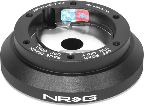 Miniatura 4 de NRG Innovations NRG-SRK-101H Racing Style, Adaptador de buje corto de liberación rápida para volante, patrón de pernos 6 X 70mm, cuerpo negro