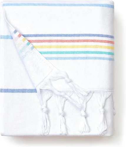 Miniatura 18 de Laguna Beach Textile Co. Toalla de playa suave turca, color azul azul, 10.16 oz/m²