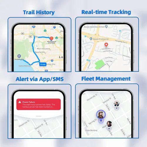 Miniatura 6 de Rastreador GPS para vehículos, sin tarifa mensual, sin suscripción, historial de viaje, geo-valla, alertas de conducción, dispositivo de seguimiento