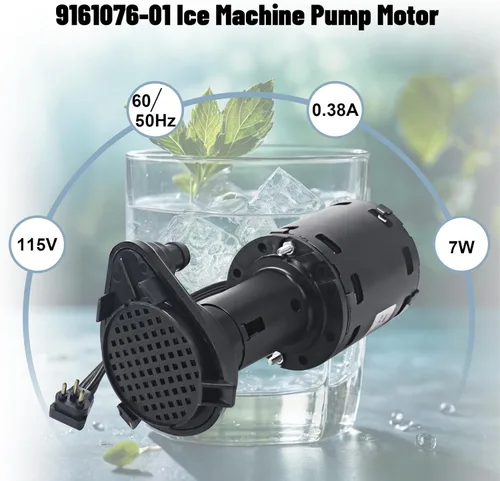 Miniatura 4 de 9161076-01 Reemplazo de la bomba de agua 115V motor de bomba de máquina de hielo compatible con Ice-O-Matic reemplaza GPP-1MH-1P HRIM-21-115 803338