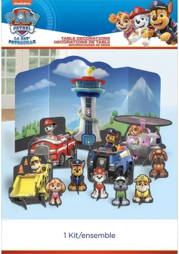 Miniatura 5 de Paw Patrol Adventures - Decoración de mesa multicolor (14 a 8.8 pulgadas), paquete de 1 pieza central de fiesta única, diseño llamativo y divertido